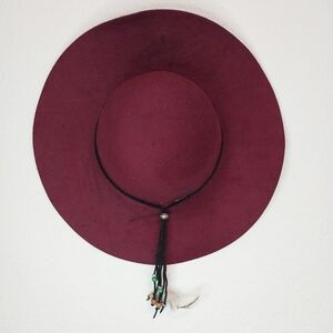 -SALE- 🎉 Floppy Wine Wool Woman Hat. 7" Classic.
